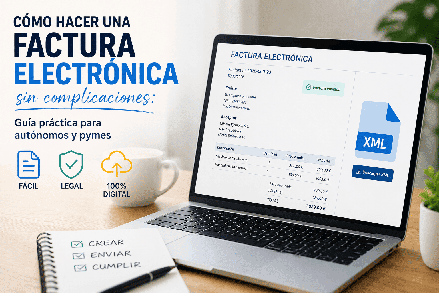 Cómo hacer una factura electrónica sin complicaciones: Guía práctica para autónomos y pymes