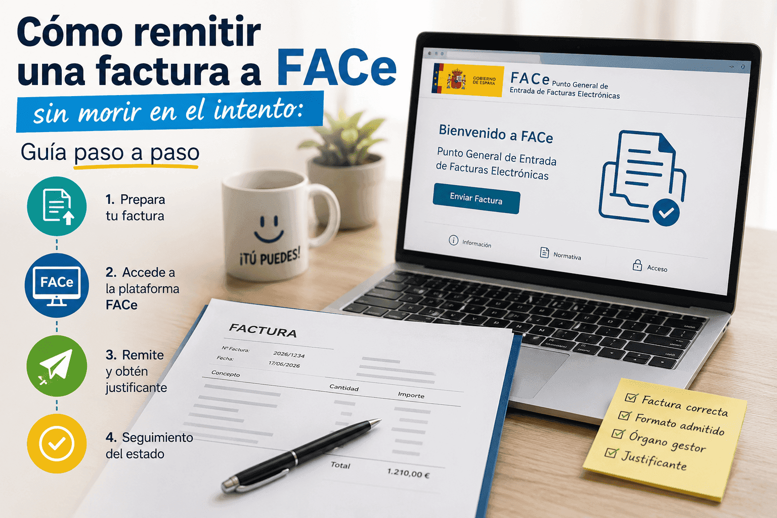 Cómo remitir una factura a FACe sin morir en el intento: Guía paso a paso