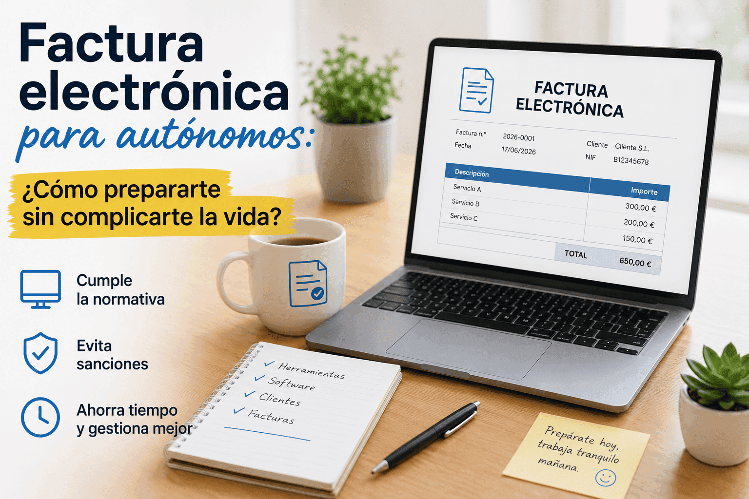 Factura electrónica para autónomos: ¿Cómo prepararte sin complicarte la vida?