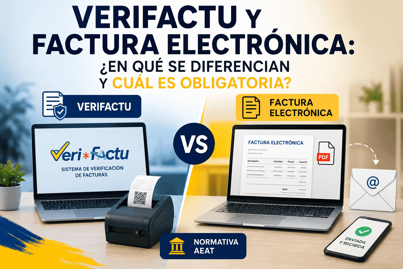 Verifactu y factura electrónica: ¿En qué se diferencian y cuál es obligatoria?